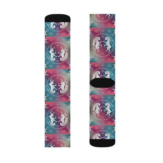Sublimation Socks, Gemini, Zodiac v1, Pattern