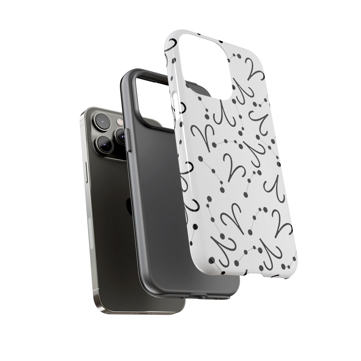 Tough Cases with the Aries Zodiac sign for iPhone, Samsung Galaxy, and Google Pixel devices