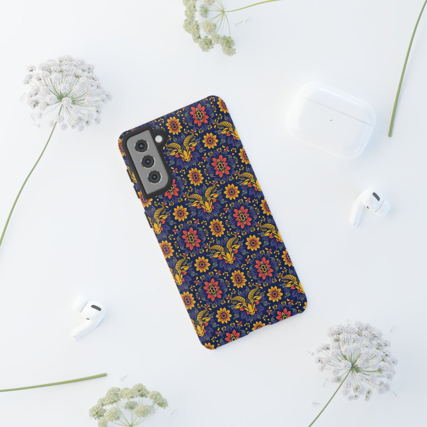 Tough Cases, Taurus, Zodiac v3, Flower Pattern
