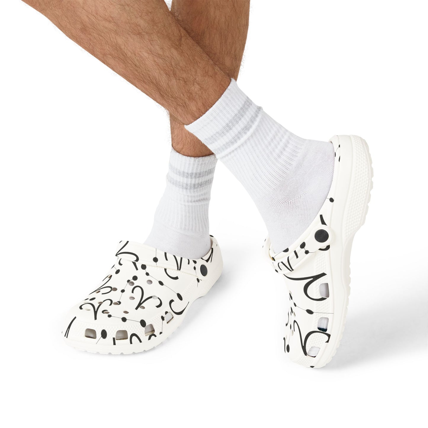 EVA Foam Rubber Shoes (AOP), Material 100% EVA, Aries Zodiac Design