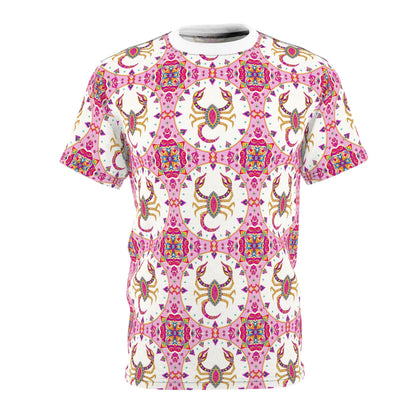 Unisex Cut & Sew T-Shirt, (AOP), Scorpio, Zodiac v3, Jewels Pattern