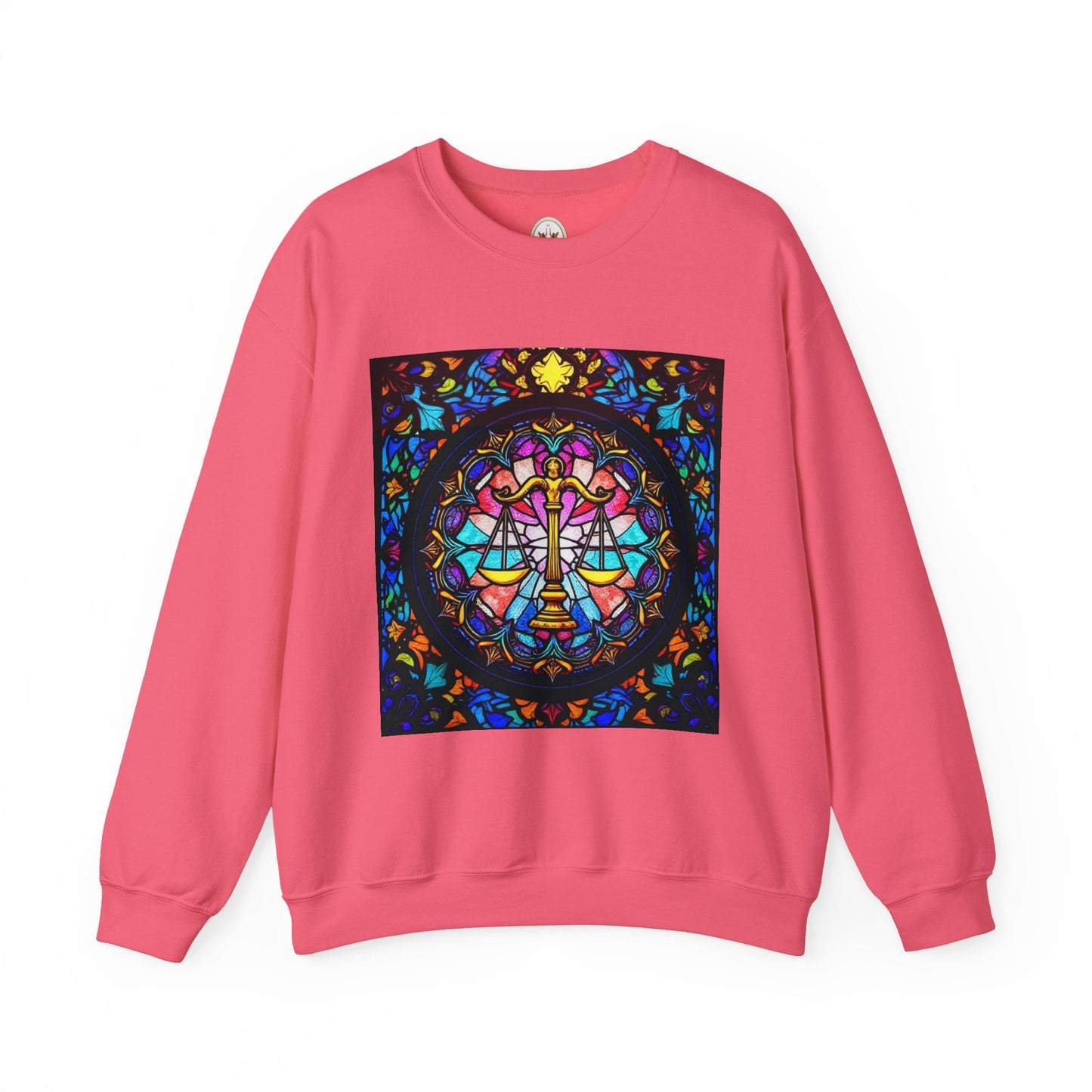 Unisex Heavy Blend™ Crewneck Sweatshirt, Glass 1, Libra Zodiac Design