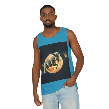 Unisex Garment-Dyed, Tank Top, Taurus Design, Planet Animal, 100% US cotton