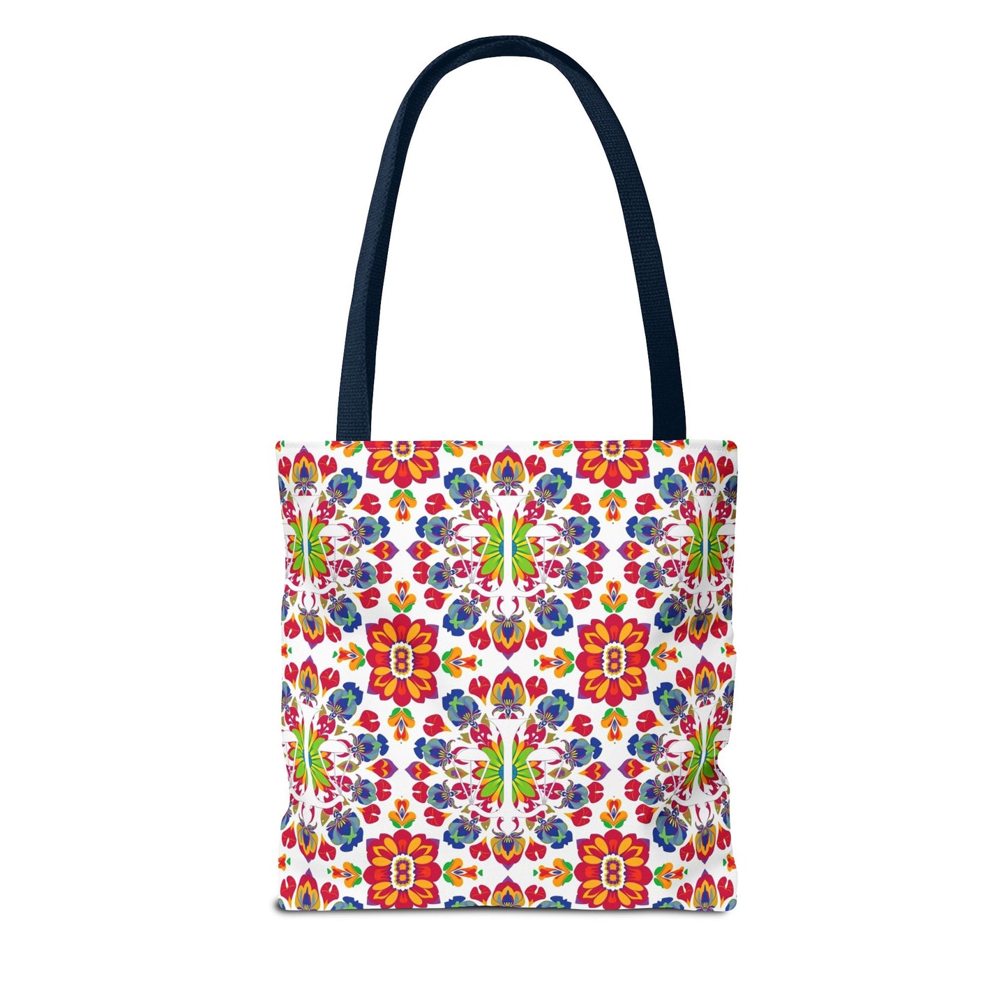 Tote Bag, (AOP), Libra, Zodiac v5, Flower Pattern