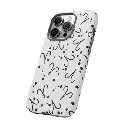 Tough Cases with the Aries Zodiac sign for iPhone, Samsung Galaxy, and Google Pixel devices
