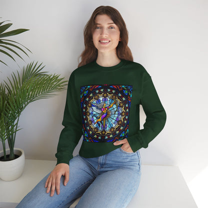 Unisex Heavy Blend™ Crewneck Sweatshirt, Glass, Sagittarius Zodiac Design
