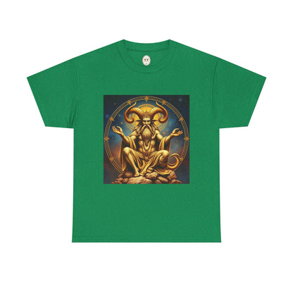 Unisex Heavy Cotton T-Shirt, On The Throne, Taurus Zodiac Design