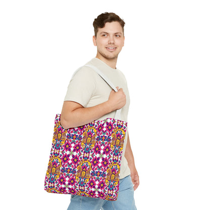 Tote Bag (AOP), Scorpio, Zodiac v1, Flower Pattern
