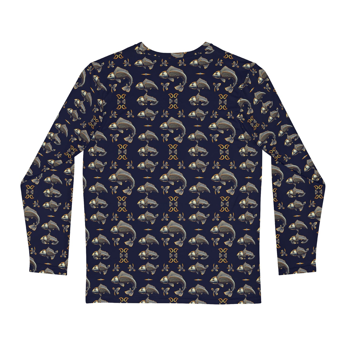 Men's Long Sleeve Shirt, (AOP), Pisces, Zodiac, Pattern