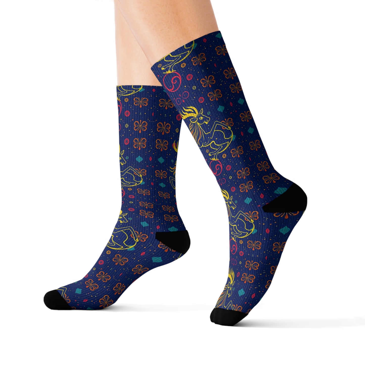 Sublimation Socks, Aquarius, Zodiac v2, Pattern