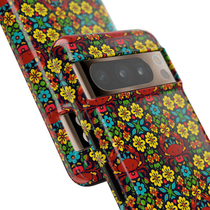 Tough Cases, Cancer, Zodiac v2, Flower Pattern