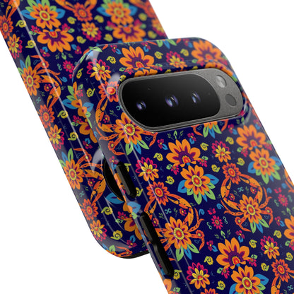 Tough Cases, Cancer, Zodiac, Flower Pattern