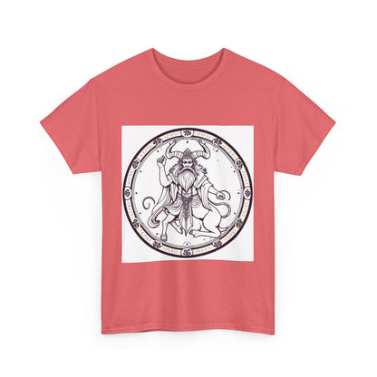 Unisex Heavy Cotton T-Shirt, Bull Centaur v1, Taurus Zodiac Design