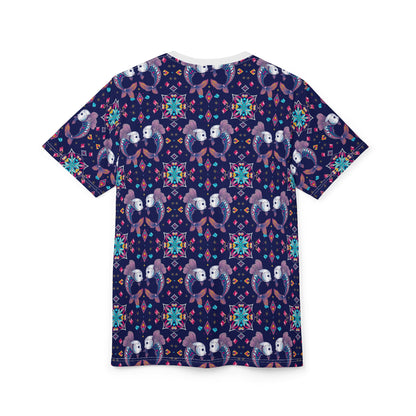 Unisex Cut & Sew T-Shirt, (AOP), Pisces, Zodiac, Jewels Pattern