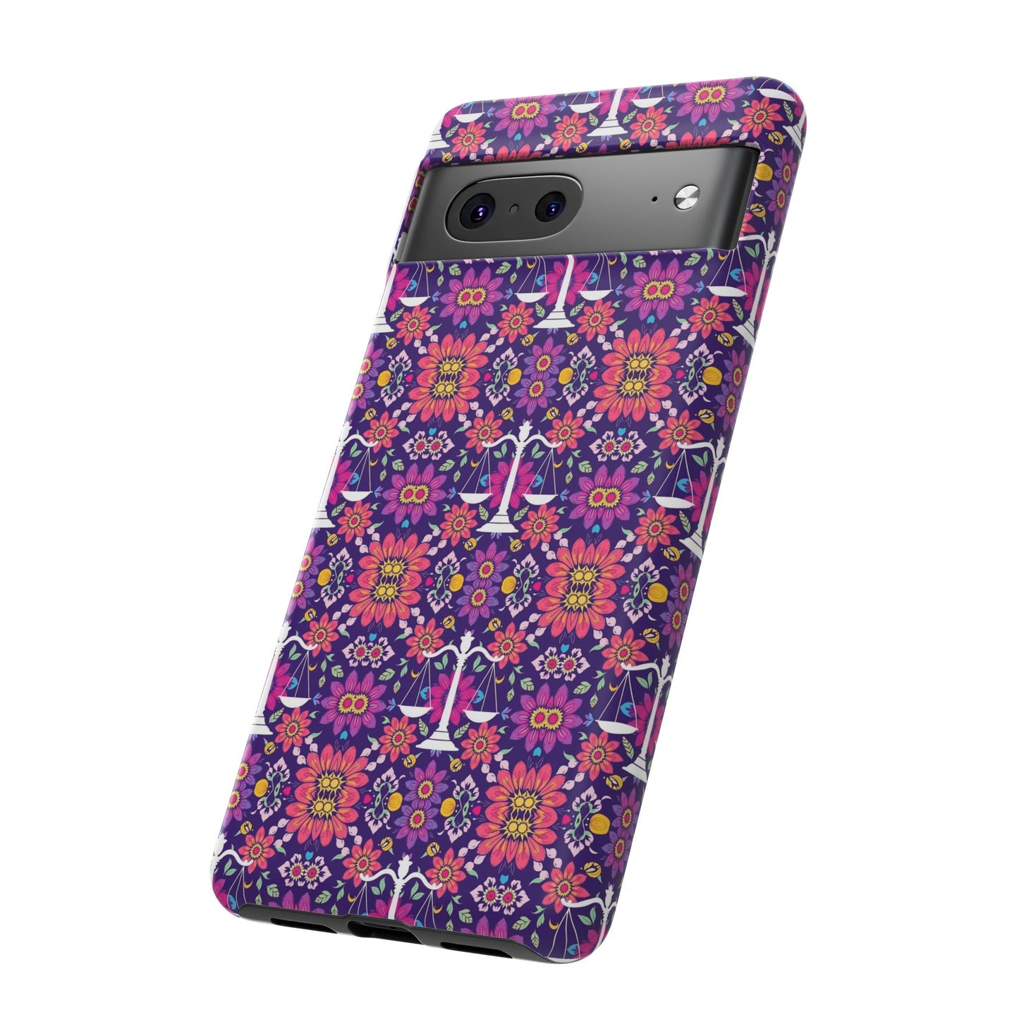 Tough Cases, Libra, Zodiac v4, Flower Pattern