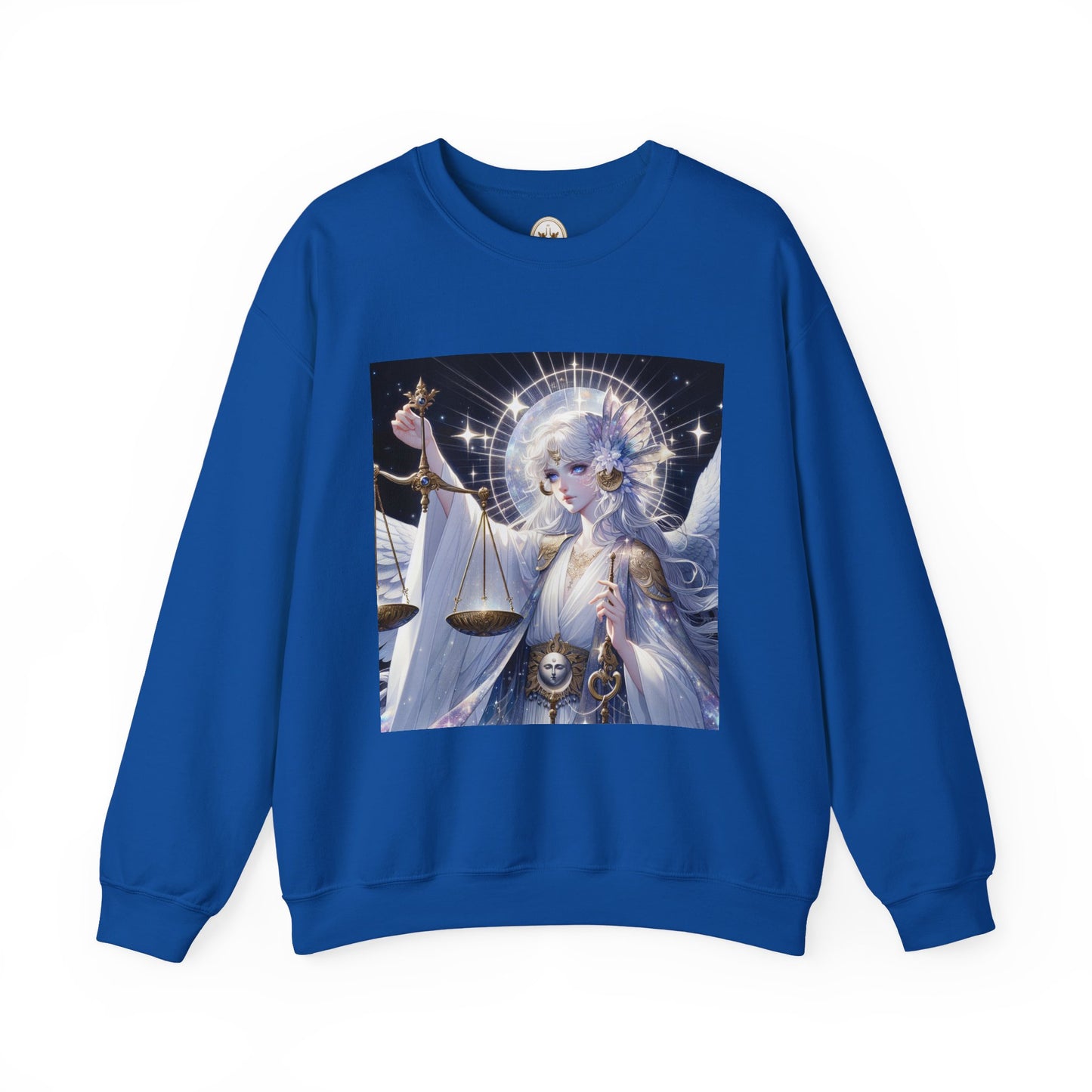 Unisex Heavy Blend™ Crewneck Sweatshirt,anime angel, Libra Zodiac Design