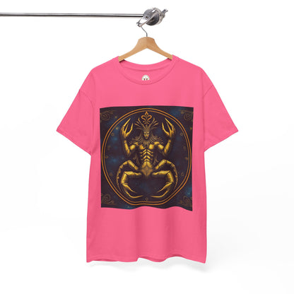 Unisex Heavy Cotton T-Shirt, Scorpion King, Cancer Zodiac Design