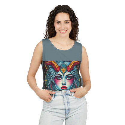 Unisex Garment-Dyed, Tank Top, Capricorn, Pop Art v1, 100% US cotton