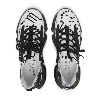 Women's Mesh Sneakers, Constellation & Symbol, Scorpio Zodiac Sign, AOP
