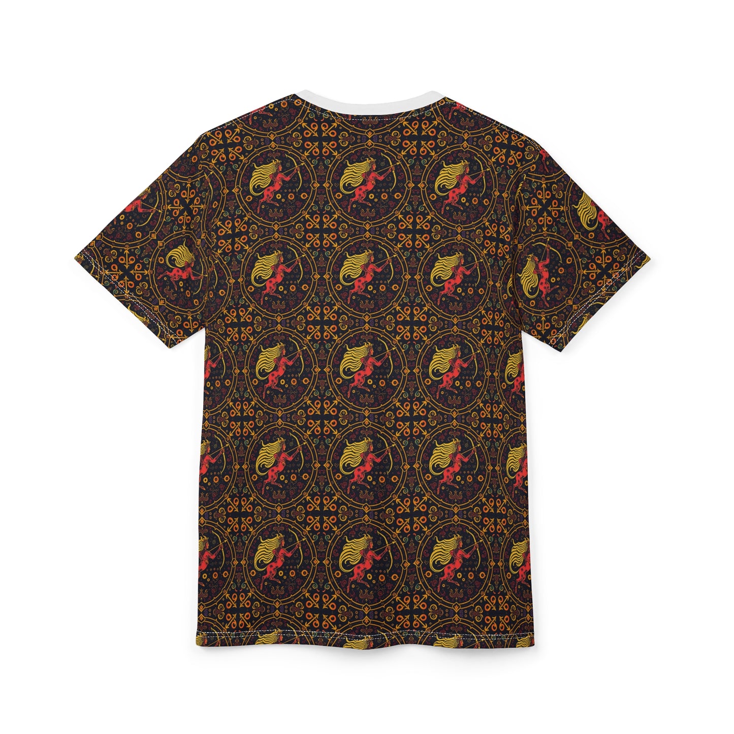 Unisex Cut & Sew T-Shirt, AOP, Sagittarius, Zodiac v1, Pattern
