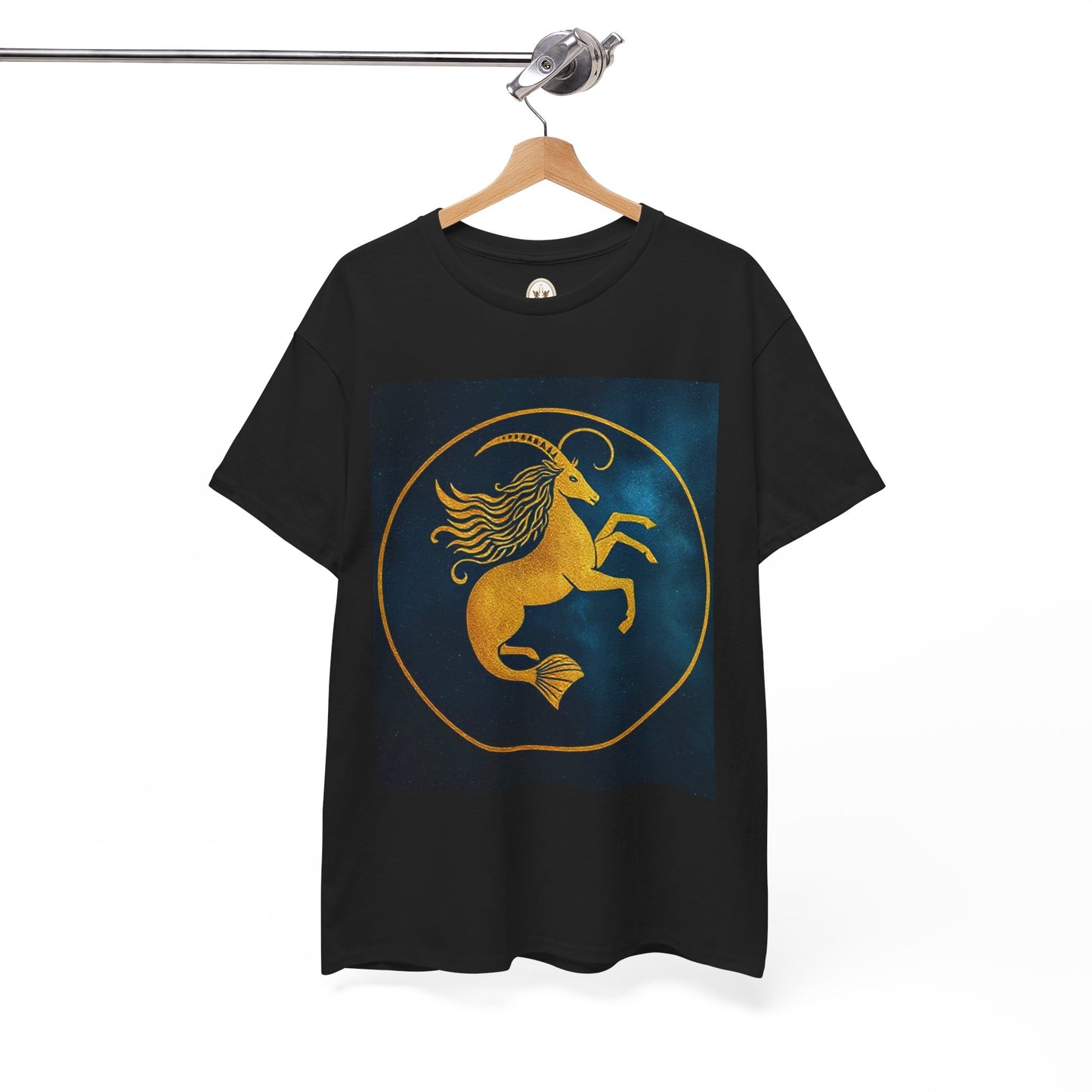 Unisex Heavy Cotton T-Shirt, Capricorn Animal v3, Symbol, Zodiac Design