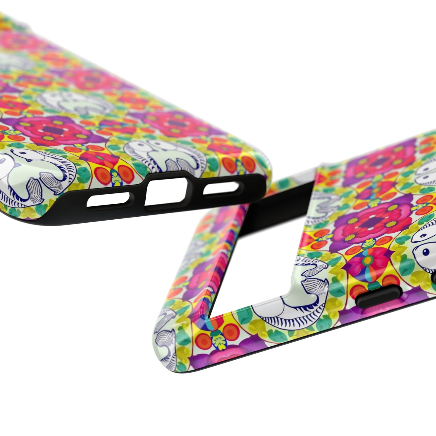Tough Cases, Pisces, Zodiac v2, Flower Pattern