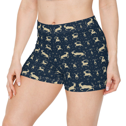 Women's Shorts, AOP, Capricorn, Zodiac, Pattern