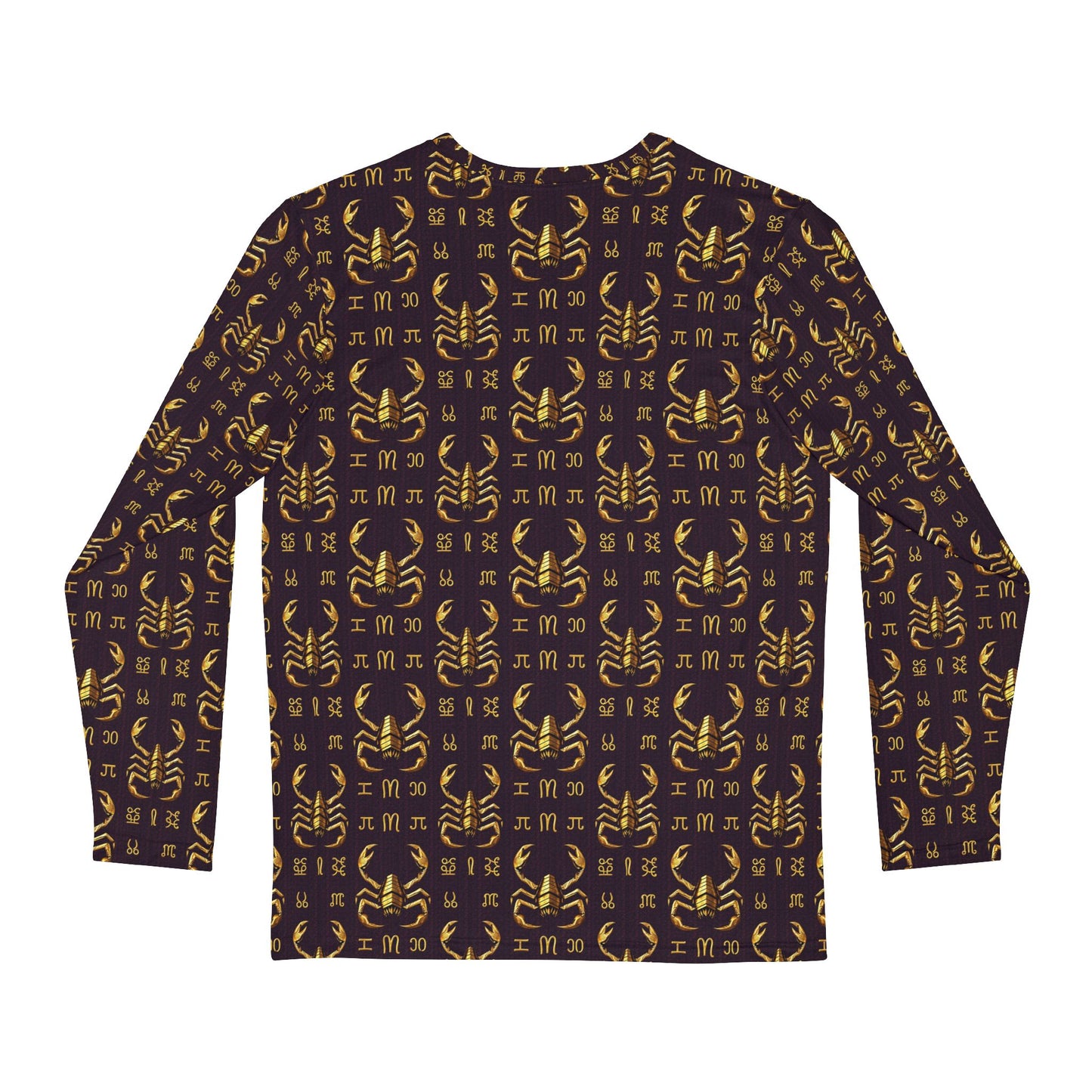 Men's Long Sleeve Shirt, (AOP), Scorpio, Zodiac v2, Pattern