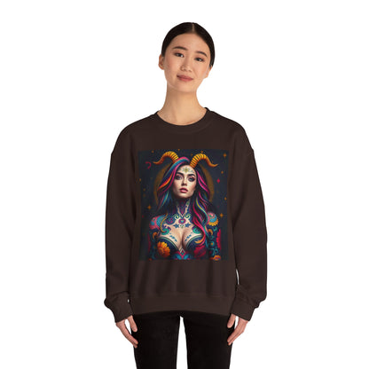 Unisex Heavy Blend™ Crewneck Sweatshirt, Capricorn, Zodiac v3, Sexy Pattern