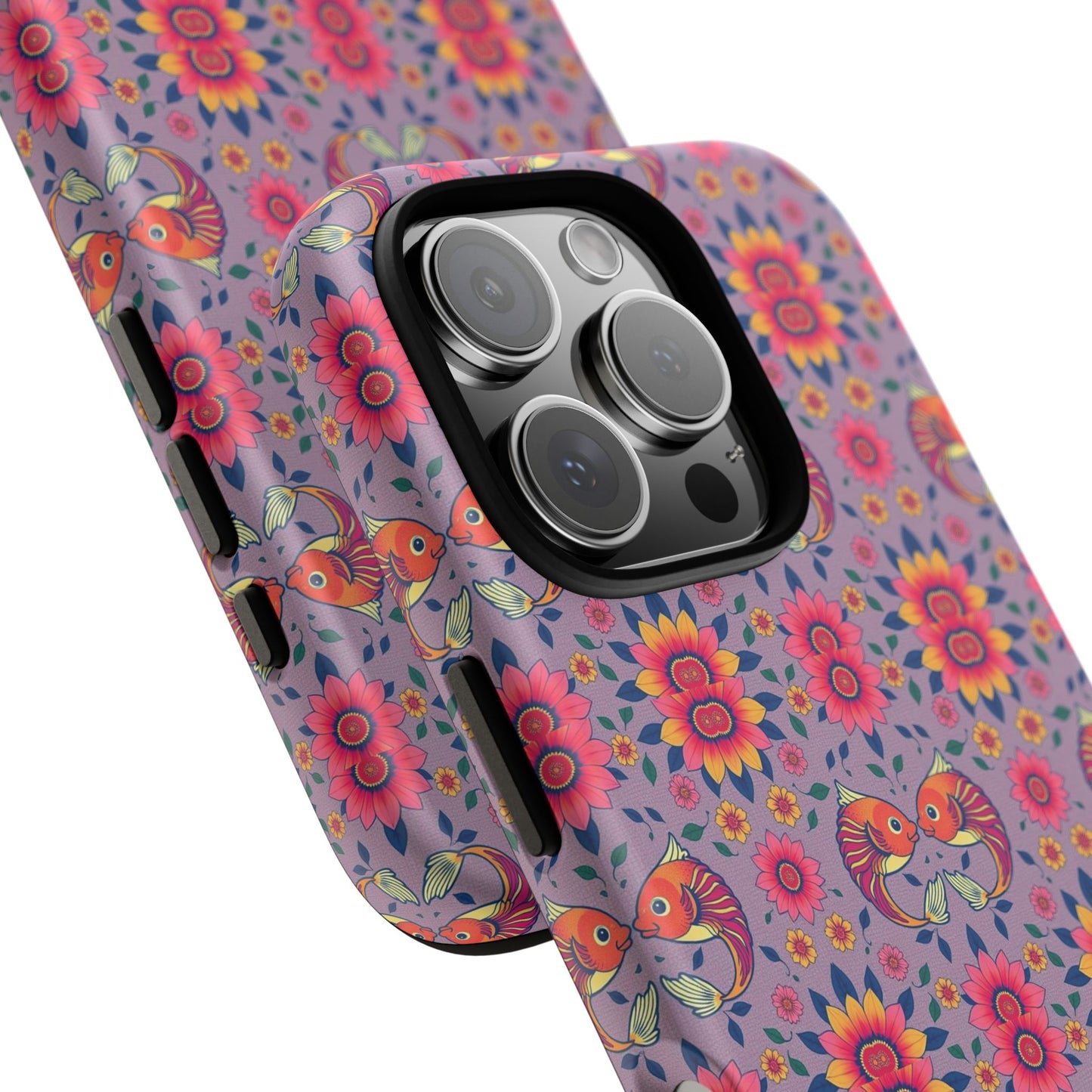 Tough Cases, Pisces, Zodiac v3, Flower Pattern