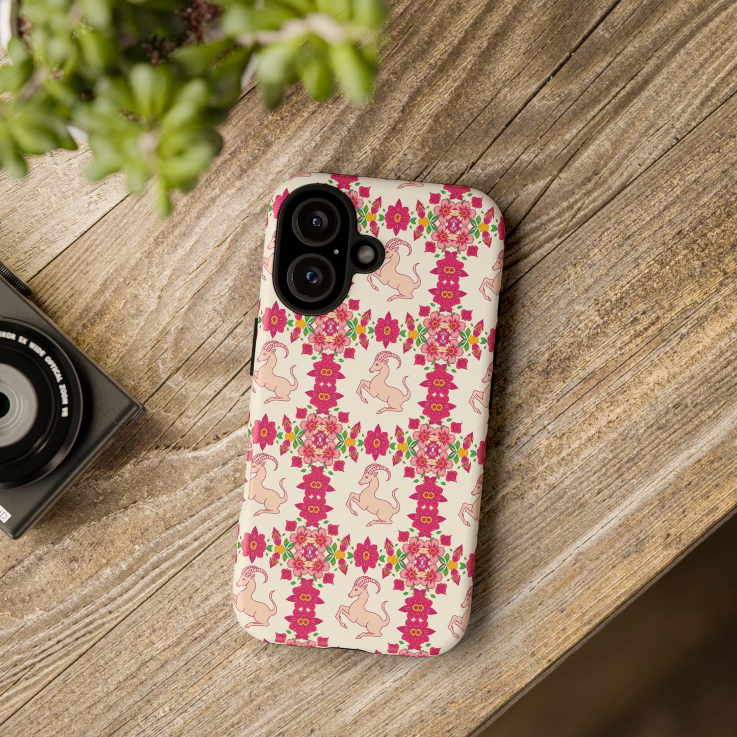 Tough Cases, Capricorn, Zodiac v3, Flower Pattern
