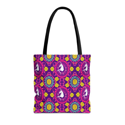 Tote Bag, (AOP), Capricorn, Zodiac v5, Flower Pattern