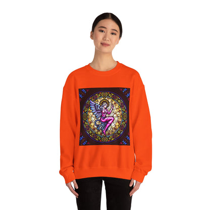 Unisex Heavy Blend™ Crewneck Sweatshirt, Glass 1, Virgo Zodiac Design