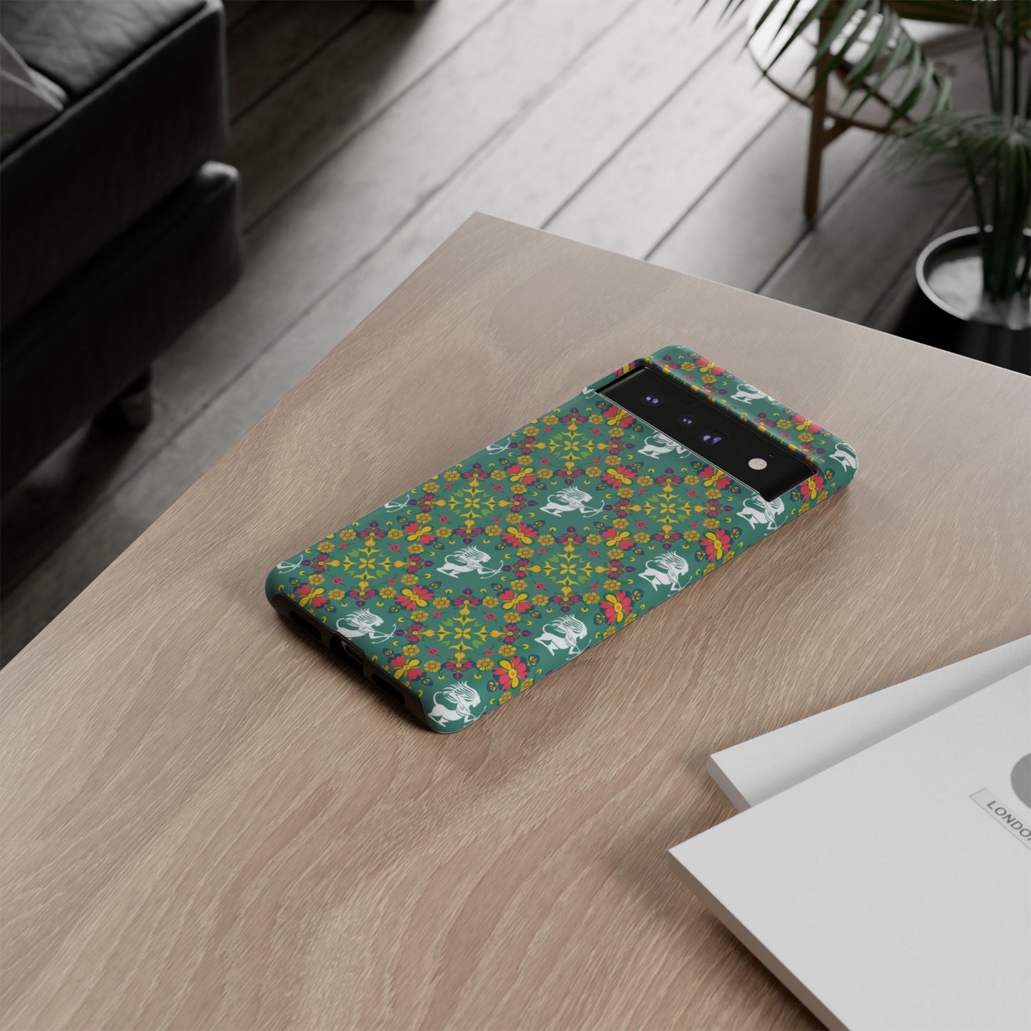 Tough Cases, Sagittarius, Zodiac, Flower Pattern