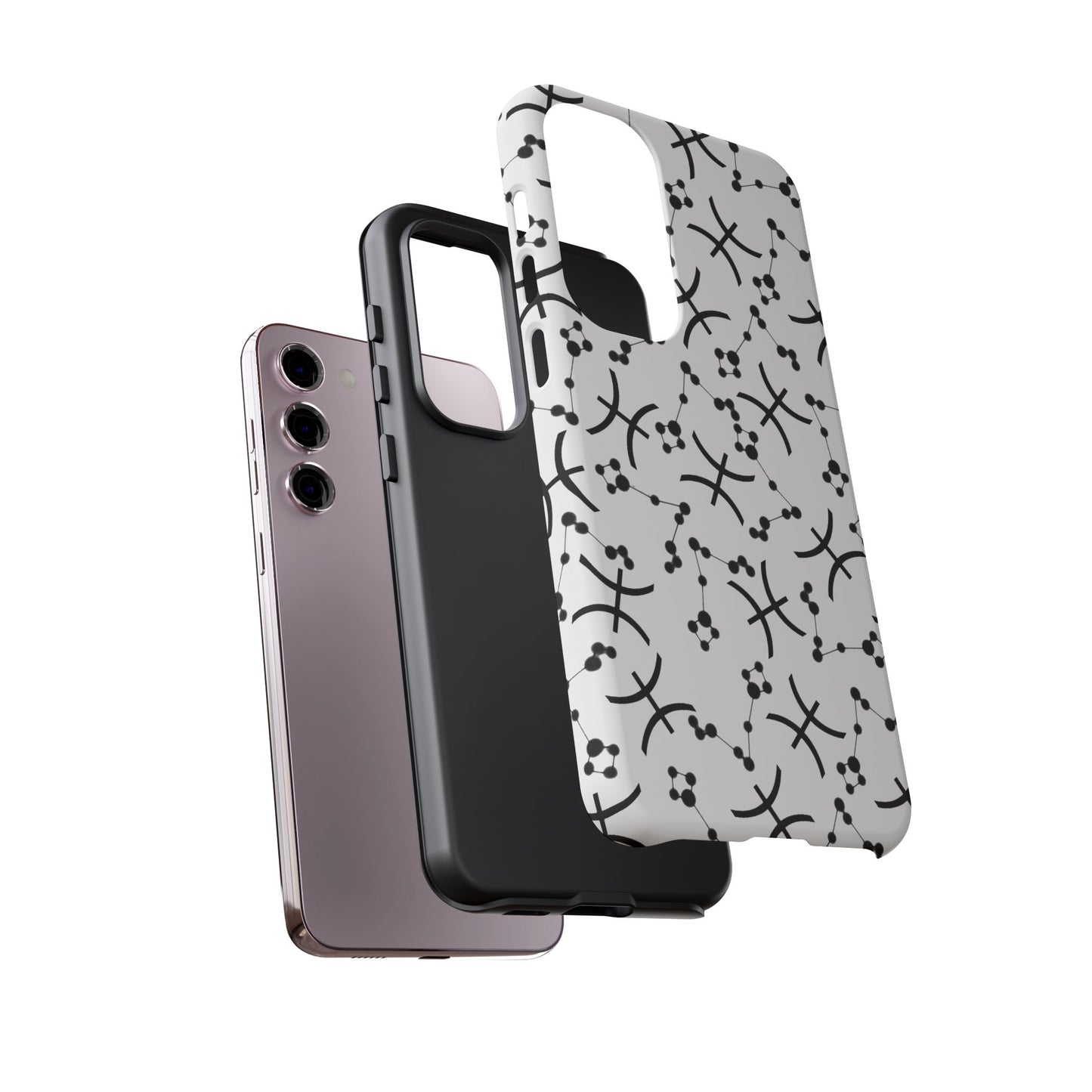 Tough Cases with the Pisces Zodiac sign for iPhone, Samsung Galaxy, and Google Pixel devices