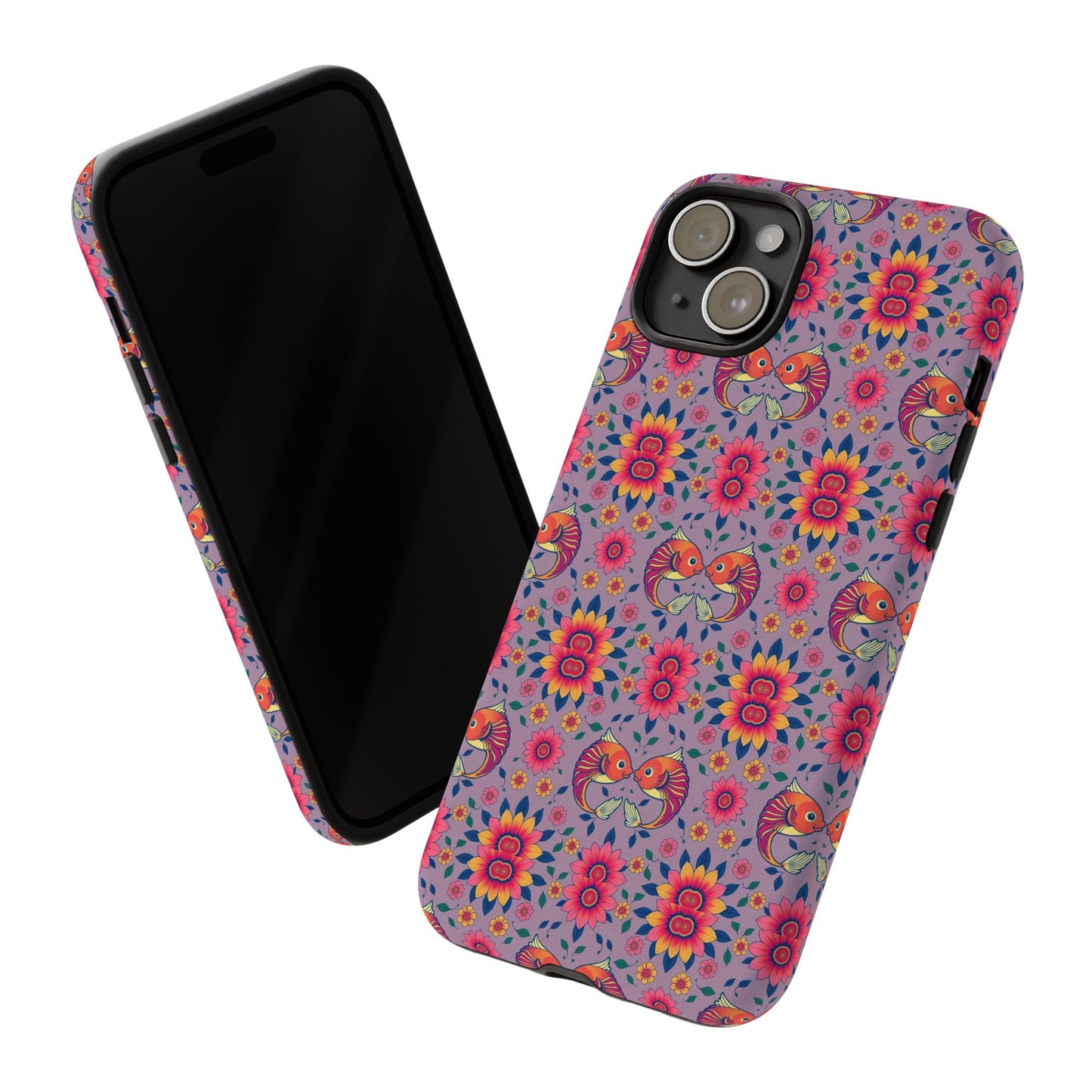 Tough Cases, Pisces, Zodiac v3, Flower Pattern