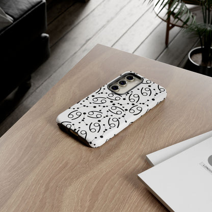 Tough Cases with the Cancer Zodiac sign for iPhone, Samsung Galaxy, and Google Pixel devices