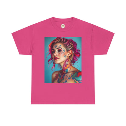 Unisex Heavy Cotton T-Shirt, Pisces, Zodiac v3, Sexy Art