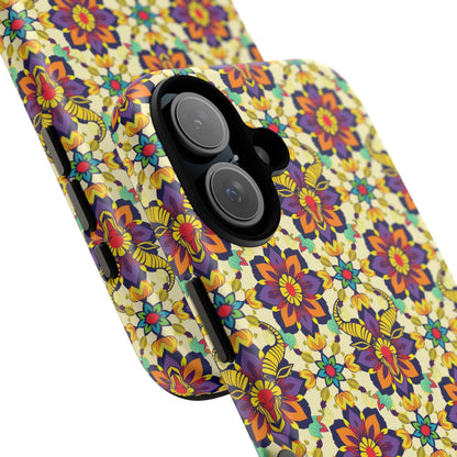 Tough Cases, Taurus, Zodiac v1, Flower Pattern
