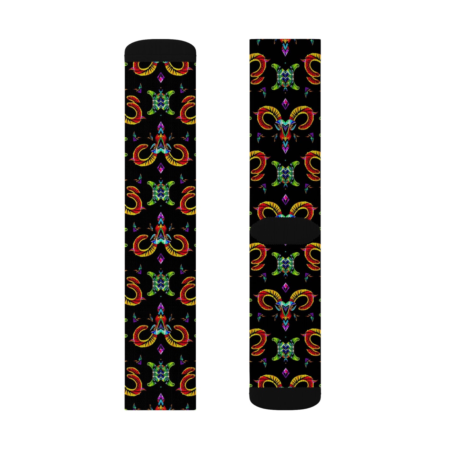 Sublimation Socks, Aries, Zodiac v2, Jewel Pattern