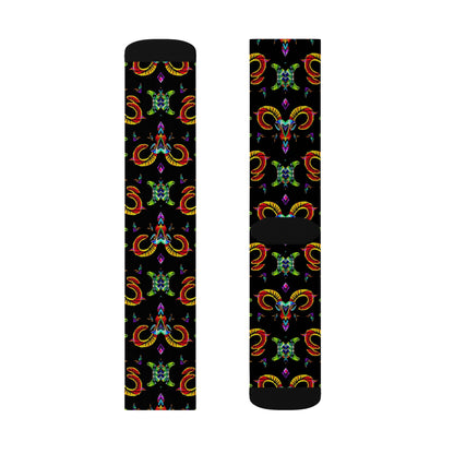 Sublimation Socks, Aries, Zodiac v2, Jewel Pattern