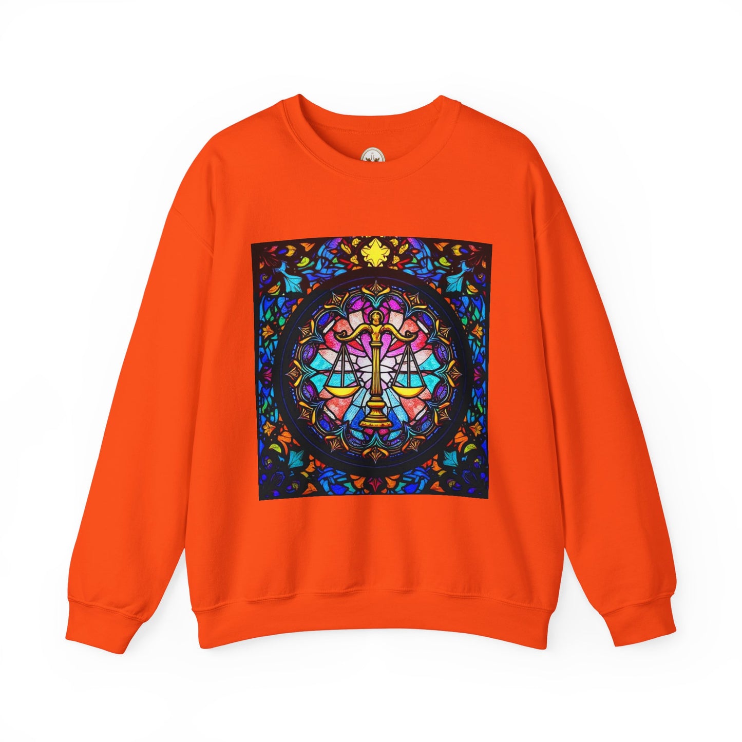 Unisex Heavy Blend™ Crewneck Sweatshirt, Glass 1, Libra Zodiac Design
