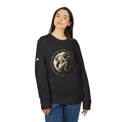 Adidas, Unisex Fleece Crewneck Sweatshirt, Virgo, Space Symbol, Zodiac