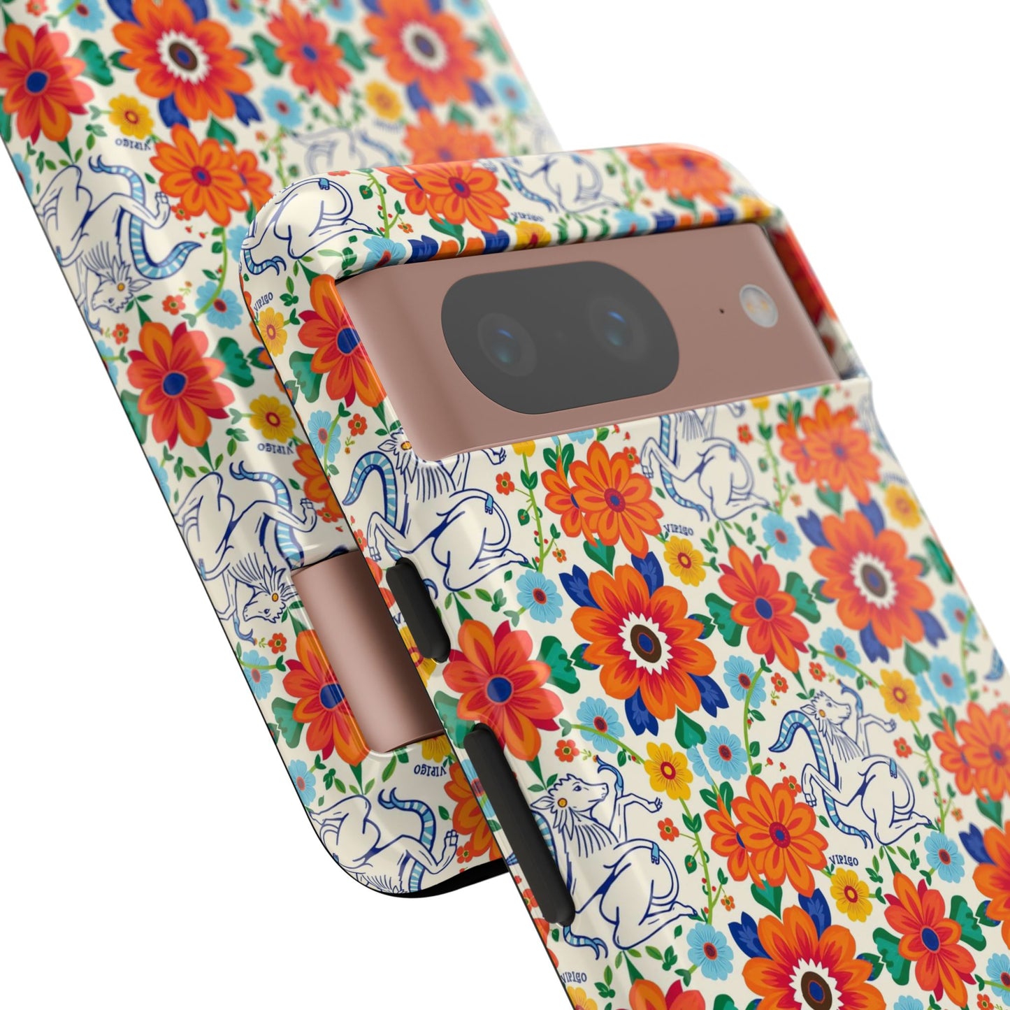 Tough Cases, Virgo, Zodiac v4, Flower Pattern