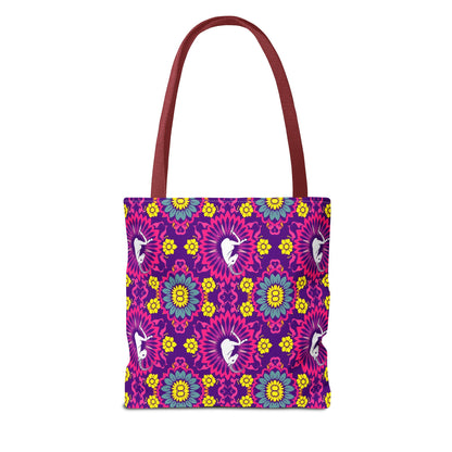 Tote Bag, (AOP), Capricorn, Zodiac v5, Flower Pattern
