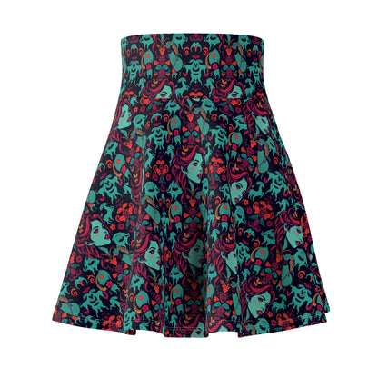 Women's Skater Skirt, (AOP), Virgo, Zodiac v5, Sexy Pattern