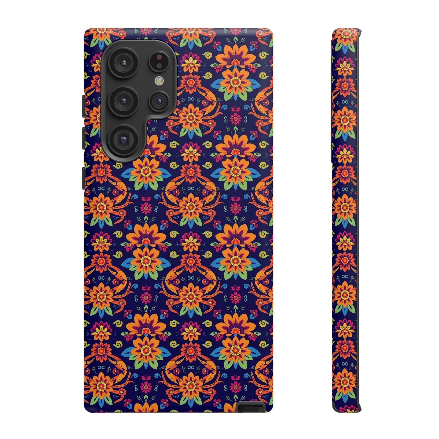 Tough Cases, Cancer, Zodiac, Flower Pattern