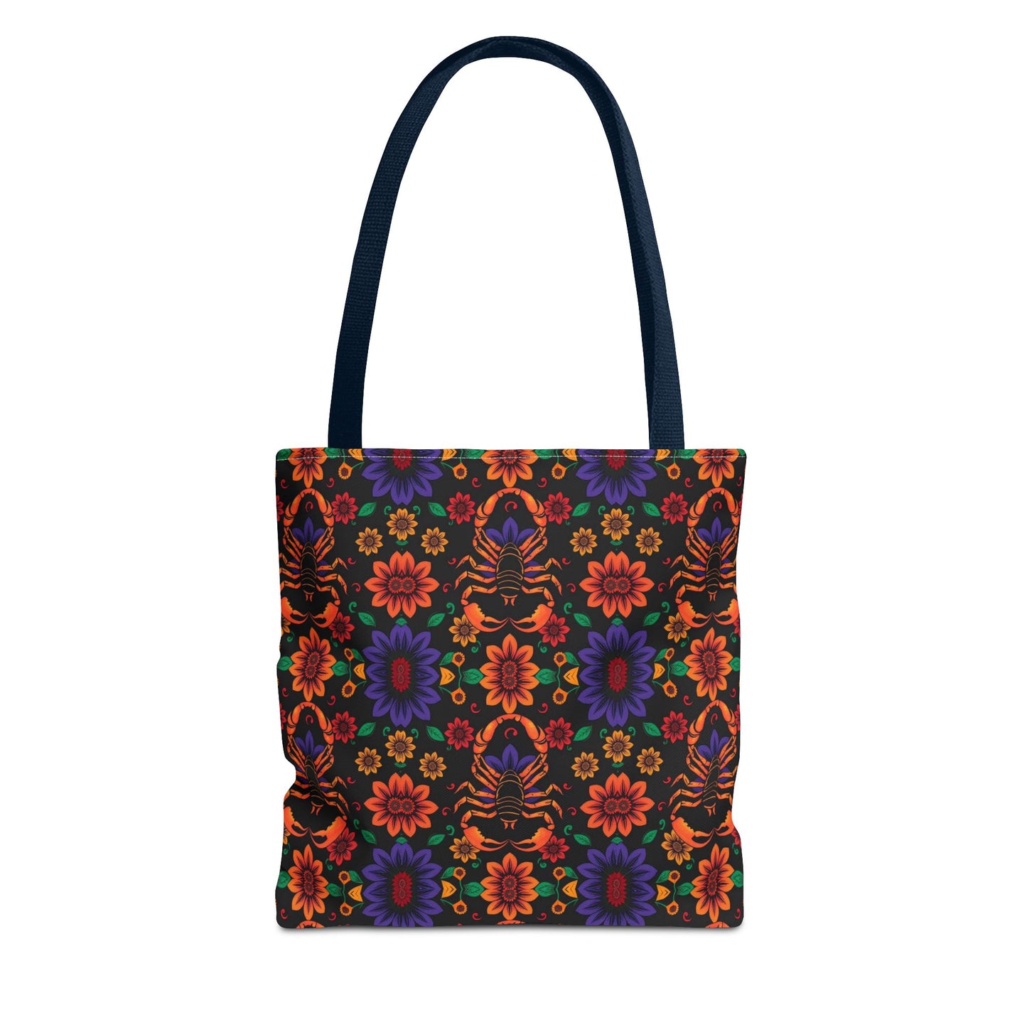 Tote Bag, (AOP), Scorpio, Zodiac v6, Flower Pattern