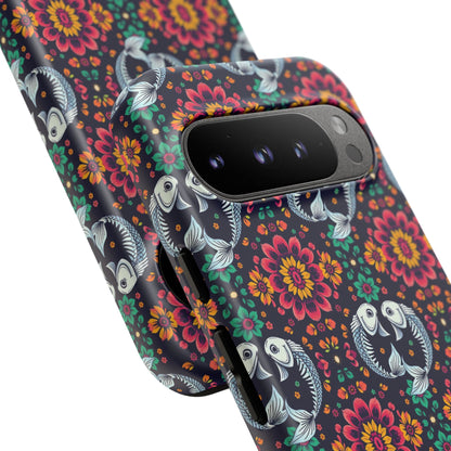 Tough Cases, Pisces, Zodiac v4, Flower Pattern