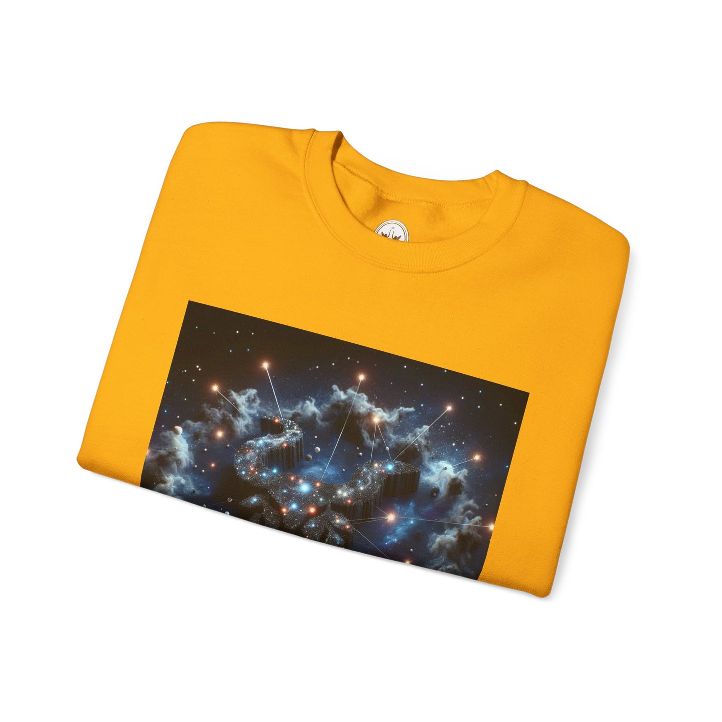 Unisex Heavy Blend™ Crewneck Sweatshirt, Space Bullhead, Taurus Zodiac Design